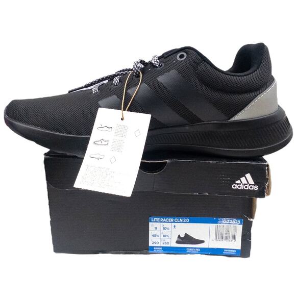 Adidas Lite Racer CLN 2.0 Running Shoes Sneakers Men's 11 Black Gray - Picture 2 of 6